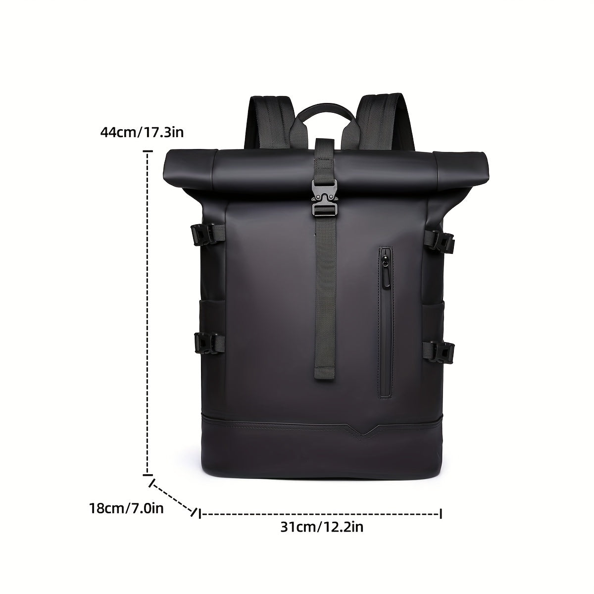 【Women's backpacks】Roll-top Backpack 2025 New Fashion Trend Large-capacity Travel Backpack Commuting Computer Bag Men