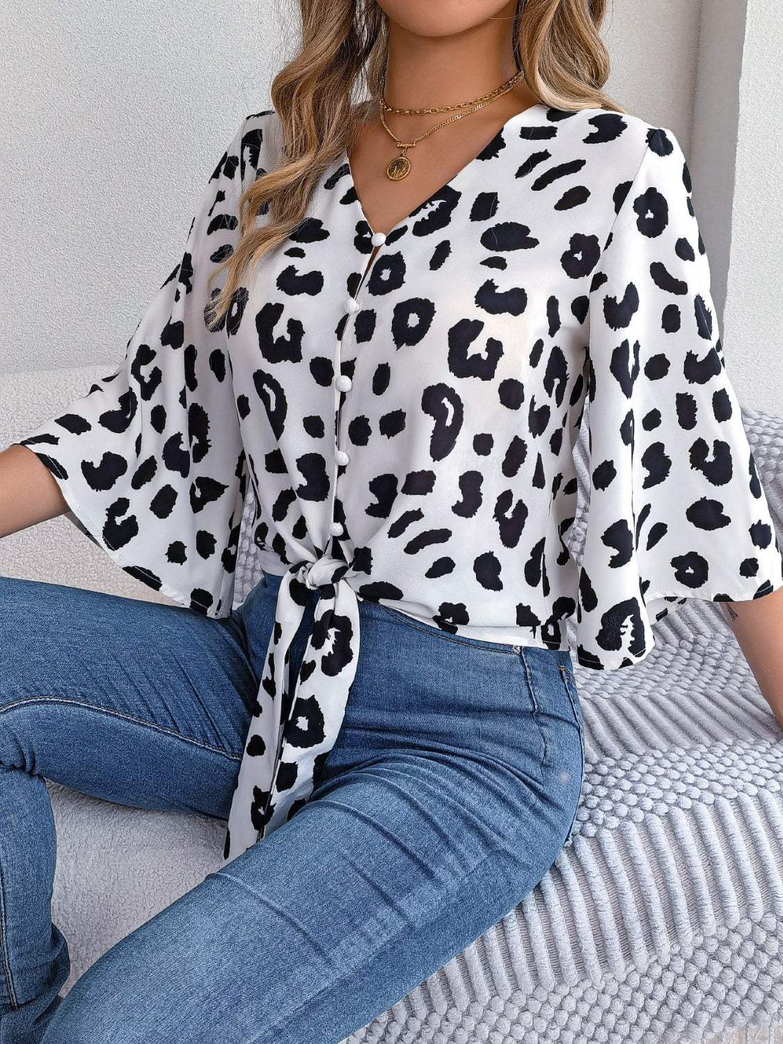 Damesblouse met dierenprint - Visconte