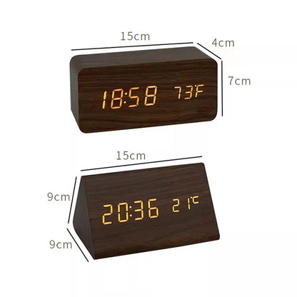 Väckarklocka - WoodWatch - LED Display - Röststyrning