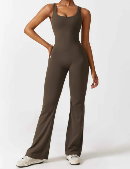 Dames Jumpsuit met Uitlopende Pijpen - Visconte