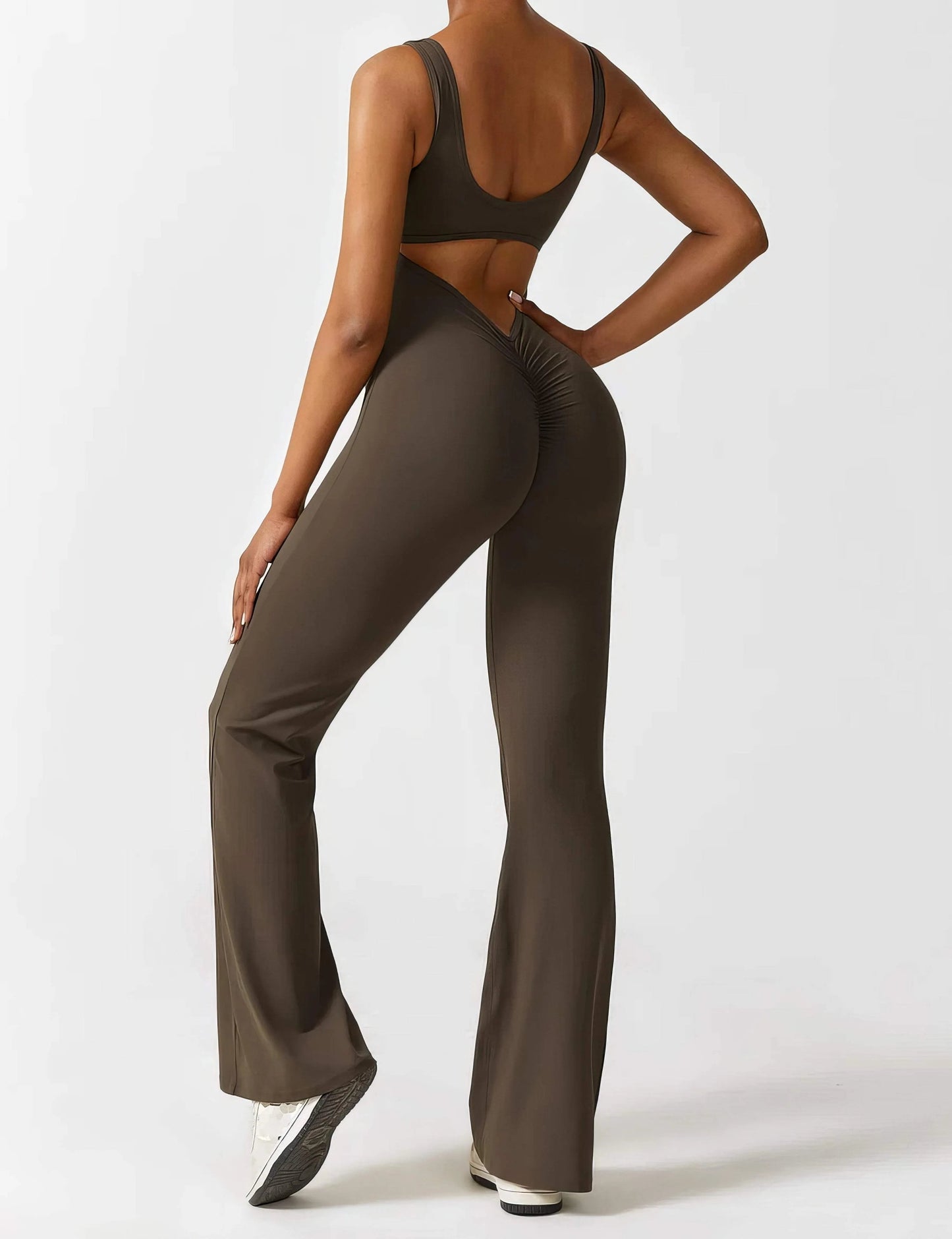 Dames Jumpsuit met Uitlopende Pijpen - Visconte