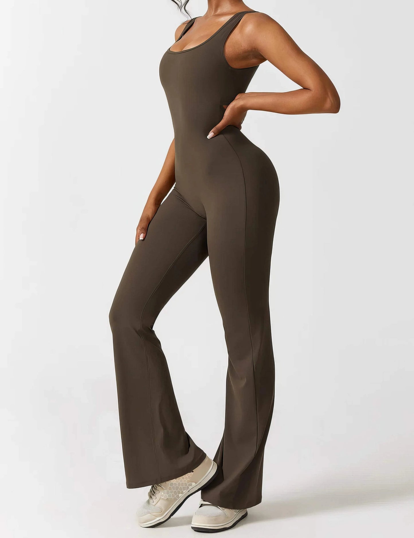 Dames Jumpsuit met Uitlopende Pijpen - Visconte