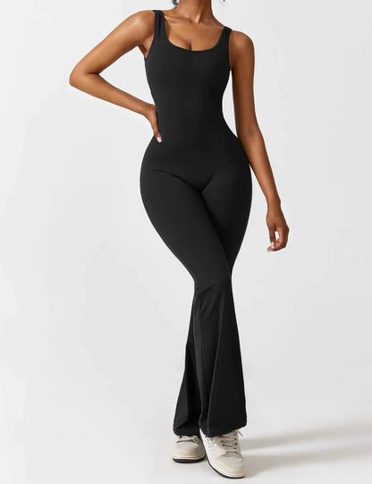 Dames Jumpsuit met Uitlopende Pijpen - Visconte