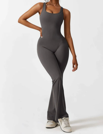 Dames Jumpsuit met Uitlopende Pijpen - Visconte