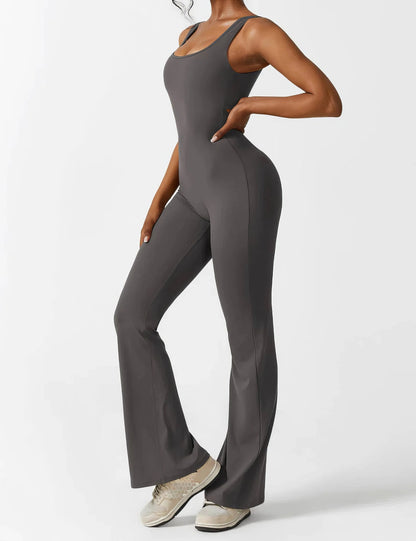 Dames Jumpsuit met Uitlopende Pijpen - Visconte