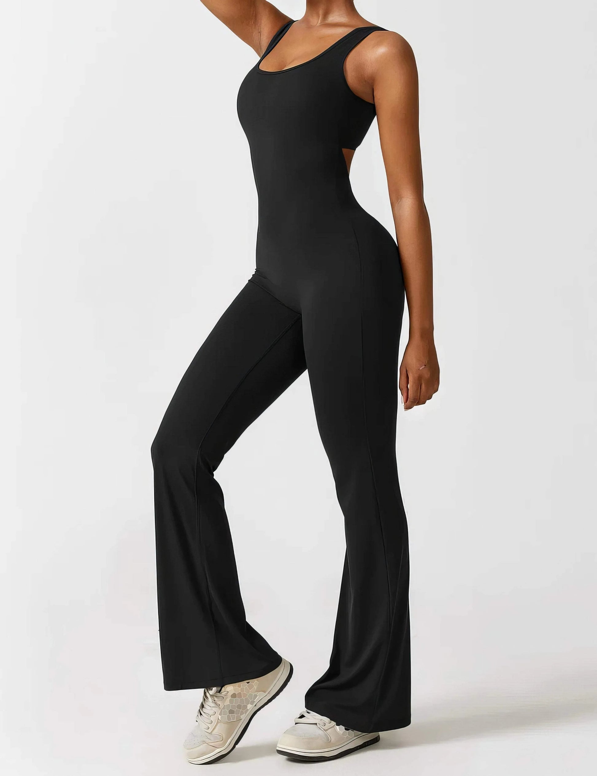 Dames Jumpsuit met Uitlopende Pijpen - Visconte