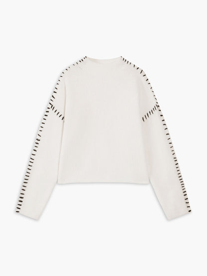 Skift fokus | Oversized Mock Neck Sweater/Sweater Damer