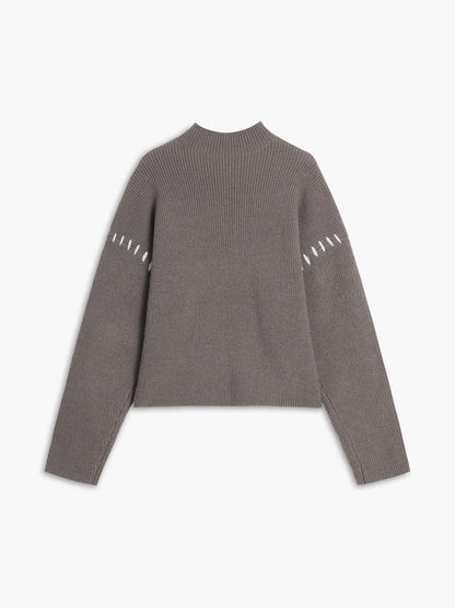 Skift fokus | Oversized Mock Neck Sweater/Sweater Damer