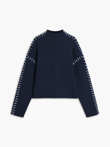 Skift fokus | Oversized Mock Neck Sweater/Sweater Damer