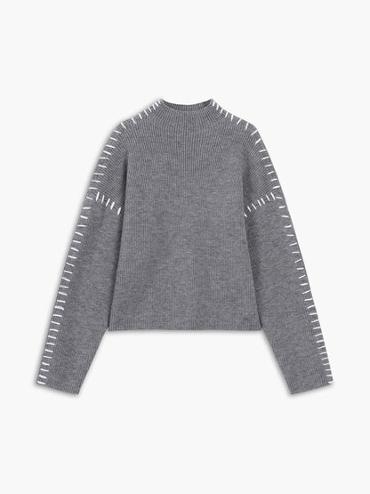 Skift fokus | Oversized Mock Neck Sweater/Sweater Damer