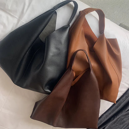 Livia - Soft Leather High-Capacity Tote Bag med stilren design