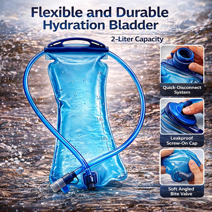 Waterfles TPU Opvouwbare Zachte Kolf Outdoor Sport Waterzak Opvouwbare Waterfles 2000 ml Voor Hardlopen Camping BPA-vrij