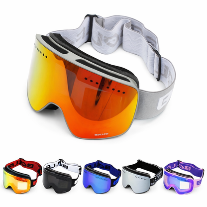OTG Thickened and Adjustable Strap Ski Goggles with Magnetic Double Layer Lens Skiing Anti-fog Quick Change Lens Snowboard Goggles for Adults Men Women Outdoor Sports Ski Glasses Eyewear can choose extra replacement lens