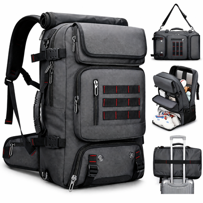 A 2025 Tactical Backpack Designed for Men, Featuring Multifunctional Capabilities And Ample Storage for Outdoor Activities Like Hiking And Mountaineering. This Leisure Tactical Bag Includes a 16-Inch Laptop Compartment And a Separate Pocket for Shoe