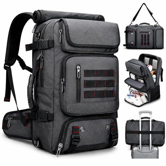 A 2025 Tactical Backpack Designed for Men, Featuring Multifunctional Capabilities And Ample Storage for Outdoor Activities Like Hiking And Mountaineering. This Leisure Tactical Bag Includes a 16-Inch Laptop Compartment And a Separate Pocket for Shoe