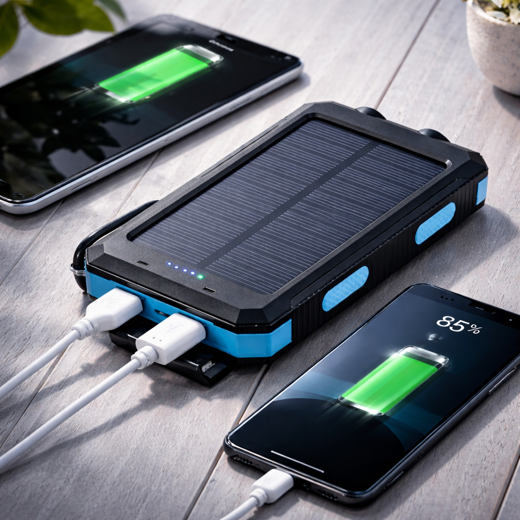 20000mAh Zonne-oplader Waterdichte Power Bank Extern