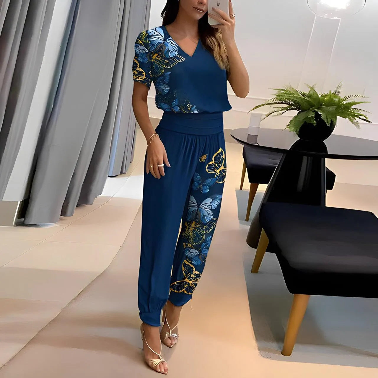 Moderne Damesoutfit - Shirt en Broek Set - Visconte