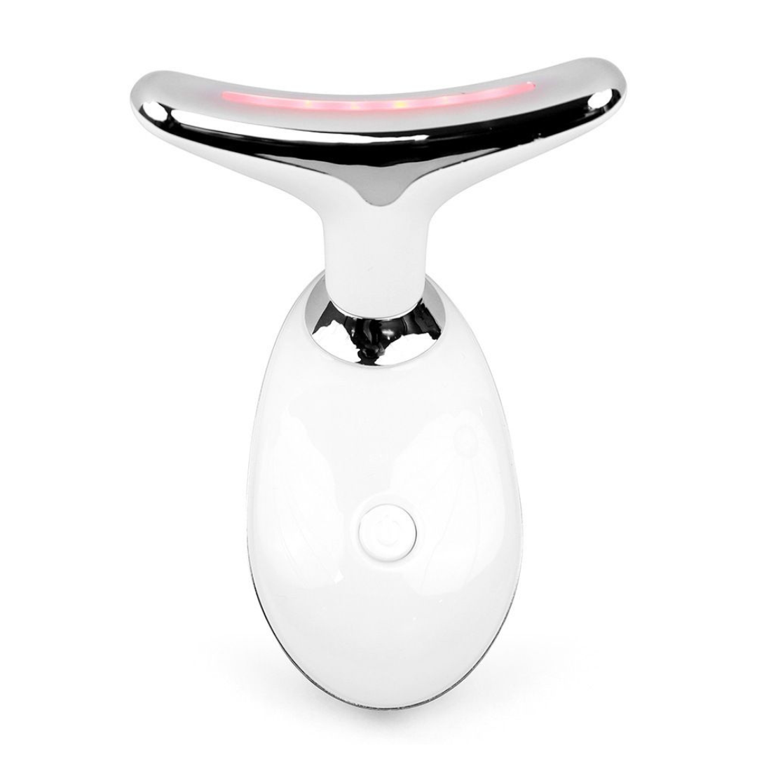 SkinLift360 ansikts- och halsapparat | LED-fotonterapi & högfrekventa vibrationer | Minskar rynkor och stimulerar kollagenproduktion | Ergonomisk design för huduppstramning