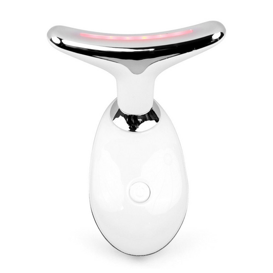SkinLift360 ansikts- och halsapparat | LED-fotonterapi & högfrekventa vibrationer | Minskar rynkor och stimulerar kollagenproduktion | Ergonomisk design för huduppstramning
