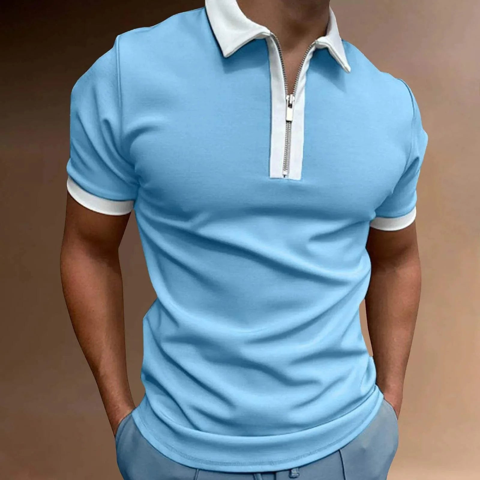 Heren Poloshirt met Rits - Visconte