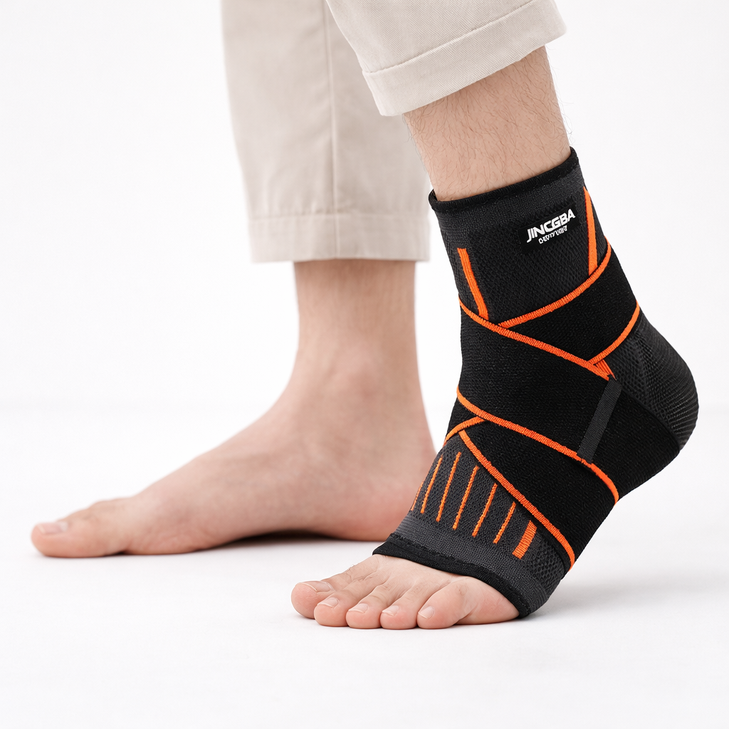 Verstelbare elastische enkelbrace compressieband voetondersteuning stabilisator voor plantaire fasciitis achillespeesontsteking sportkous
