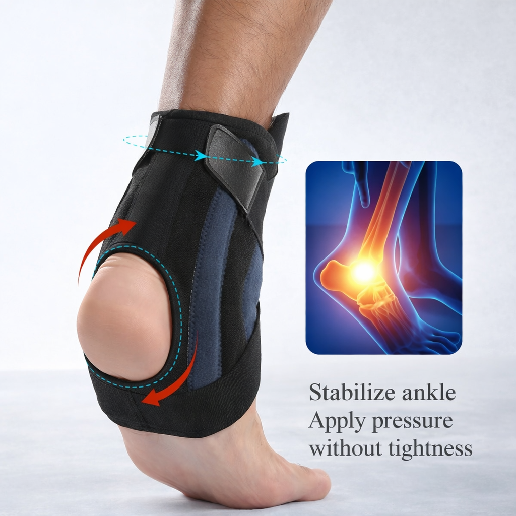 Enkelbrace voor verstuikte enkelsteun met zijstabilisatoren voor heren Dames Enkelspalk Stabilisator Herstel Tendinitis