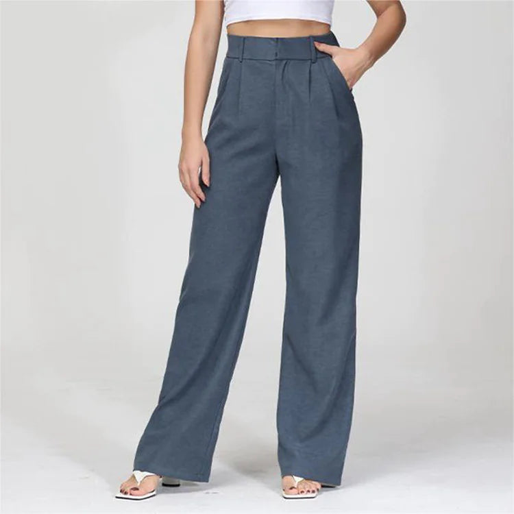 Selma - Elegant vida byxor med hög midja och stiliga detaljer