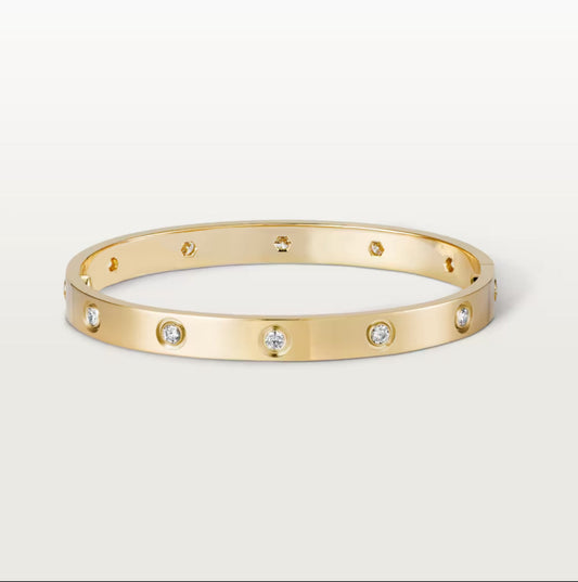 Paris guld | Diamantarmband