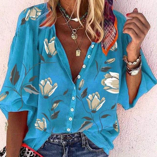 Stijlvolle Damesblouse met Bloemenprint - Visconte