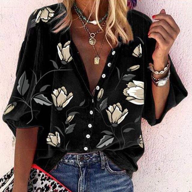 Stijlvolle Damesblouse met Bloemenprint - Visconte