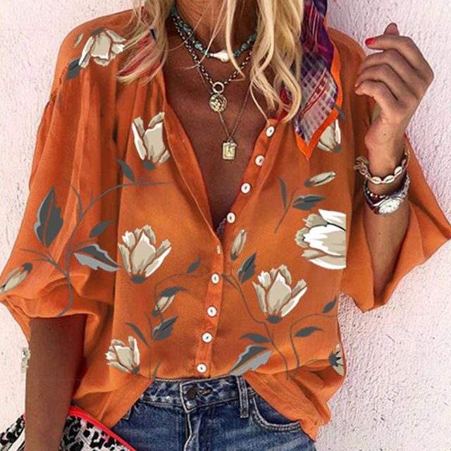 Stijlvolle Damesblouse met Bloemenprint - Visconte
