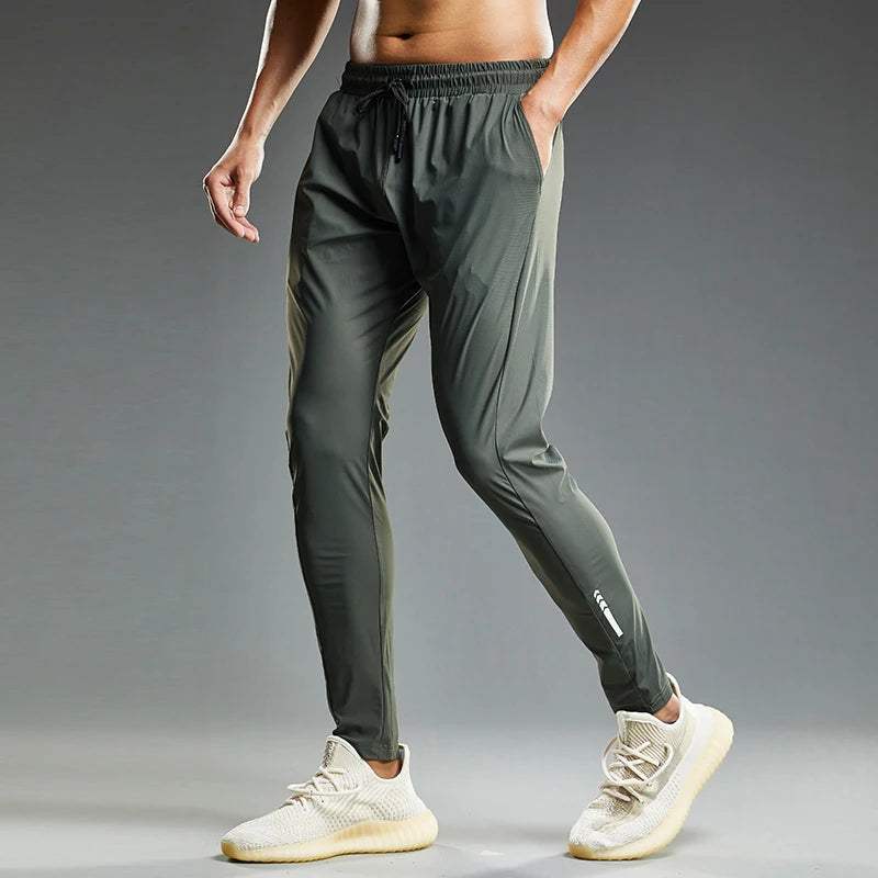 Summer Elastic Men Running Sport Pants Jogging Sweatpants Casual Outdoor Training Gym Fitness Trousers - Visconte