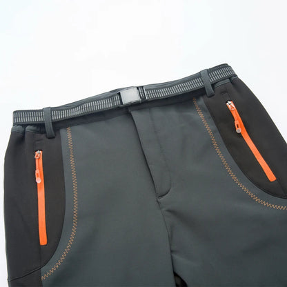 LNGXO Dikke warme fleece wandelbroek Heren Winter Waterdicht Winddicht Outdoor Soft Shell Regenbroek Trekking Camping Skibroek