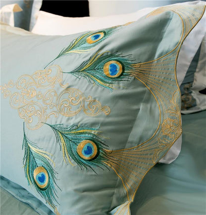 Peacock Rue Teal Duvet Cover Set - Egyptian Cotton | Deep teal color - Soft and stylish for a luxurious bedroom