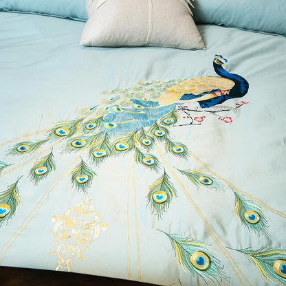 Peacock Rue Teal Duvet Cover Set - Egyptian Cotton | Deep teal color - Soft and stylish for a luxurious bedroom