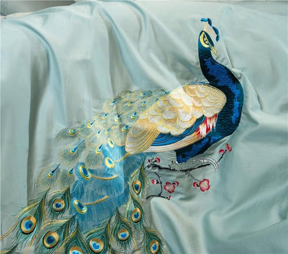 Peacock Rue Teal Duvet Cover Set - Egyptian Cotton | Deep teal color - Soft and stylish for a luxurious bedroom