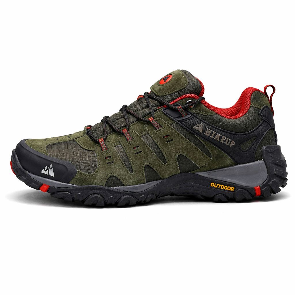 HIKEUP Wandelschoenen voor heren Suède buitenschoenen Slijtvaste heren Trekking Wandelen Jacht Tactische sneakers