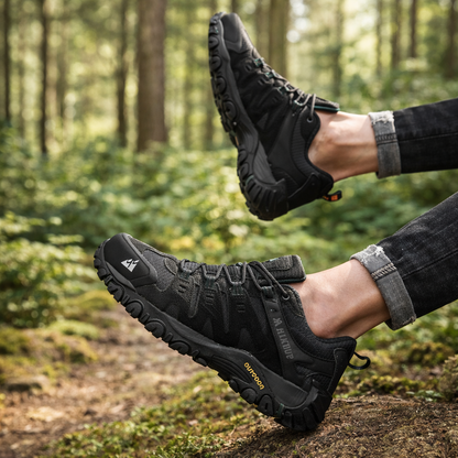 HIKEUP Wandelschoenen voor heren Suède buitenschoenen Slijtvaste heren Trekking Wandelen Jacht Tactische sneakers