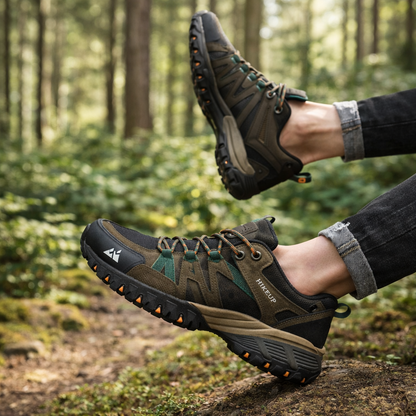 HIKEUP Ademende demping Antislip-sneakers Wandelschoenen voor heren Hardlooptrekkingsneakers Outdoor bergsportschoenen voor heren