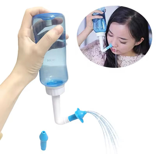 AndasFri Näsrengörare 300 ml | Effektiv rengöring och återfuktning av näsgångar | Ergonomisk BPA-fri plast | Portabel nässkölj för allergi, täppt näsa och torra slemhinnor