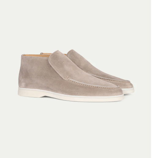 Bekväm hög mocka Loafers Beige - Normal passform - Puento Fortade - TP 17 - Essential Beige