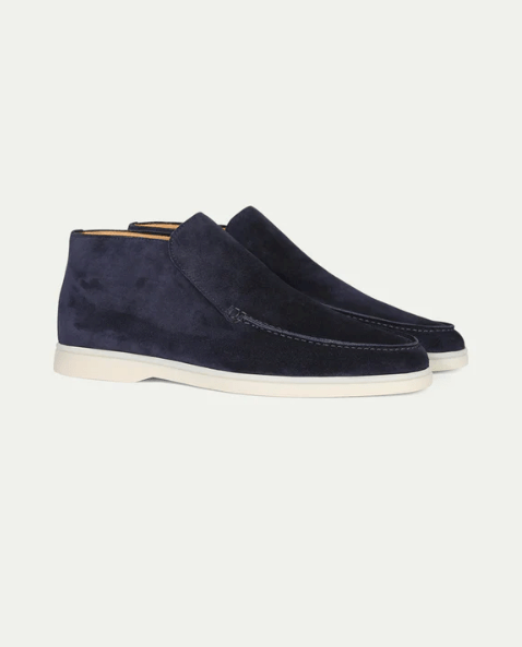 Bekväma hög mocka Loafers Navy - Normal passform - Puento Fortade - TP 16 - Essential Navy