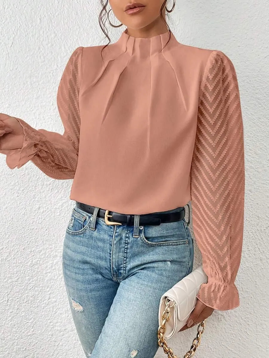 High-Neck Blouse voor vrouwen - Visconte