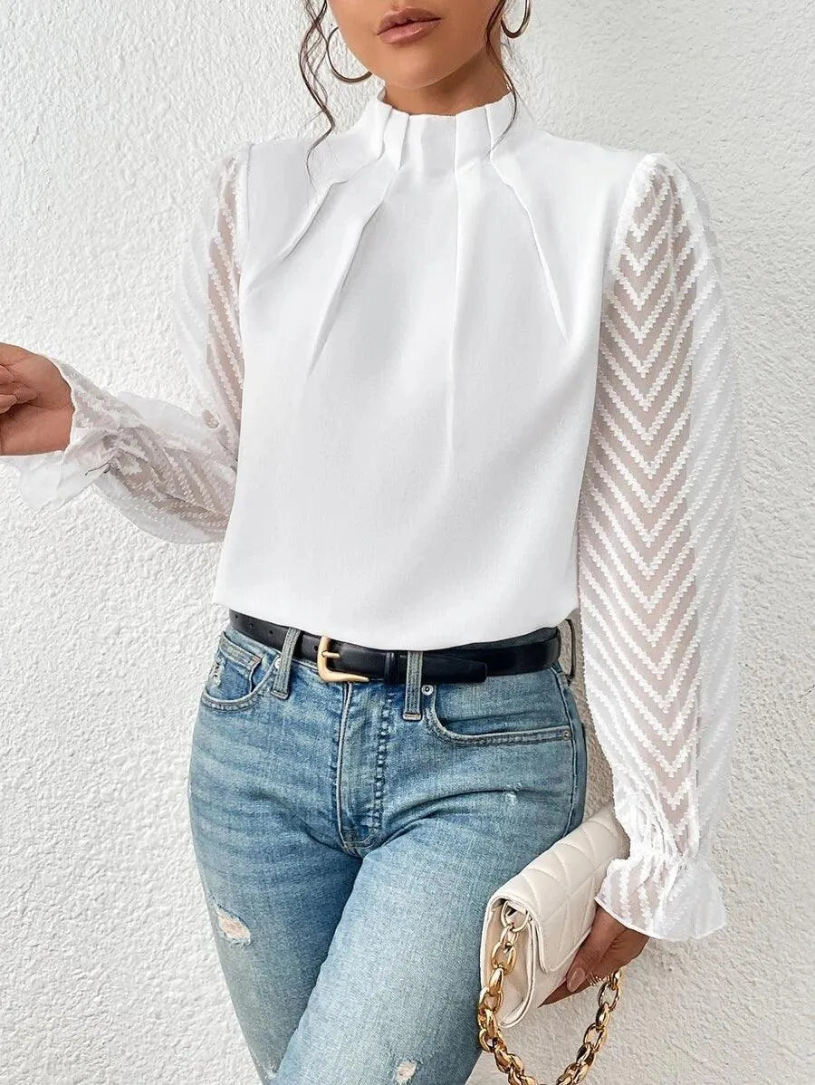 High-Neck Blouse voor vrouwen - Visconte