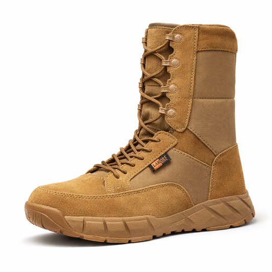 LAHORS ®   Originele lichtgewicht man tactische laarzen met ritssluiting Combat Training Lace Up waterdichte outdoor wandelen ademende schoenen