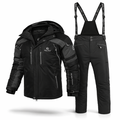 Men's New Winter Ski Suit Set, Available in Various Colors, Paired with New Style Spliced Ski Pants, Thickened and Warm, Suitable for Outdoor Skiing, Hiking, and Camping