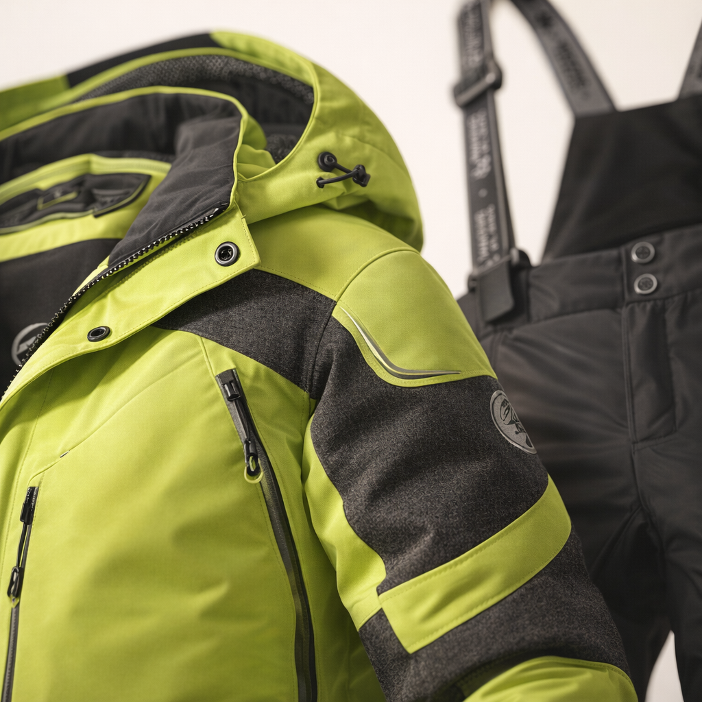 Men's New Winter Ski Suit Set, Available in Various Colors, Paired with New Style Spliced Ski Pants, Thickened and Warm, Suitable for Outdoor Skiing, Hiking, and Camping