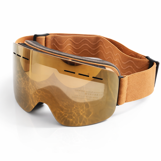 Popular High-End Frameless Clip-On Full Wrap Fashion Glasses for Men and Women with Breathable Sponge Double-Layer Detachable Lenses, Mountain Skiing Competition Grade Sports Glasses