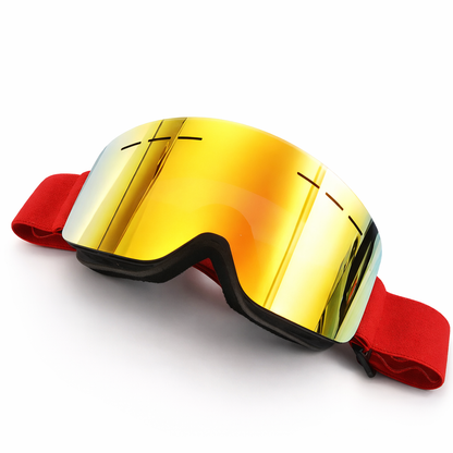 Popular High-End Frameless Clip-On Full Wrap Fashion Glasses for Men and Women with Breathable Sponge Double-Layer Detachable Lenses, Mountain Skiing Competition Grade Sports Glasses