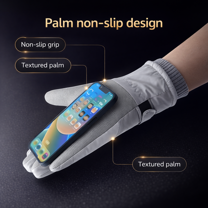 Men's winter outdoor skiing gloves, warm gloves, touchscreen gloves, thickened, warm, with touchscreen function, suitable for both men and women to wear, suitable for casual wear when going out in winter.